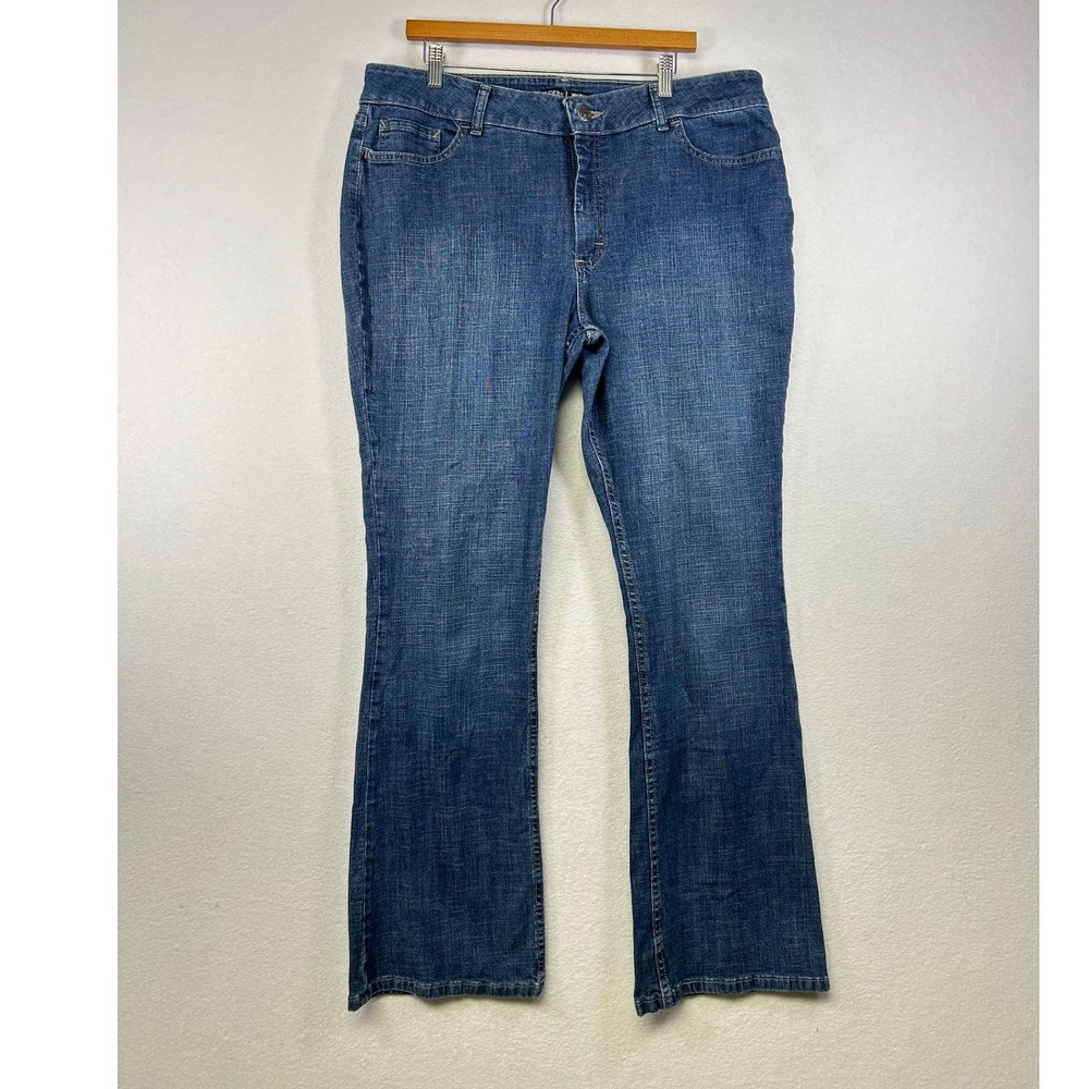 Riders by Lee Womens Mid Rise Bootcut Jeans Blue Wash Size‎ 20L
